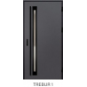 Lauko durys TH78 TREBUR1 su stiklu RP 977*2101 kairinės lygaus antracitas sp.