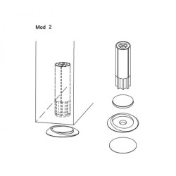 Klijuojama/Prisukama Magnetinė Durų Atrama STOPPINO MOD 2.5 Balta